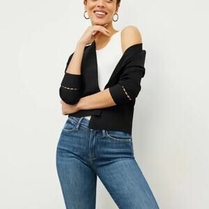 MM LaFleur Sant Ambroeus Jardigan Cardigan Jacket Open Front Black Size XL